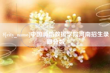 灌南中国消防救援学院河南招生录取分数