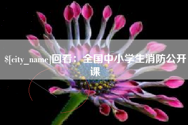 灌南回看：全国中小学生消防公开课