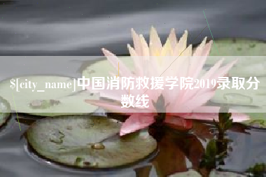 灌南中国消防救援学院2019录取分数线