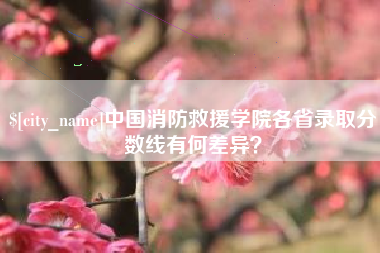 灌南中国消防救援学院各省录取分数线有何差异？