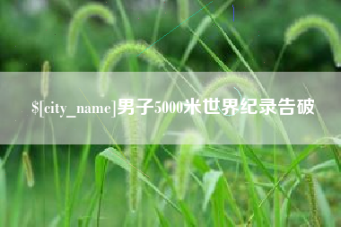 灌南男子5000米世界纪录告破