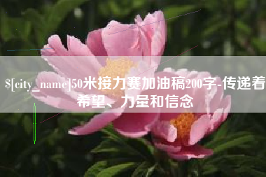 灌南50米接力赛加油稿200字-传递着希望、力量和信念