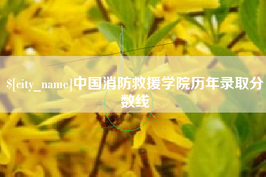 灌南中国消防救援学院历年录取分数线