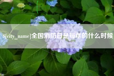 灌南全国消防日是每年的什么时候