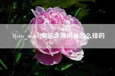 灌南奥运金牌榜是怎么排的