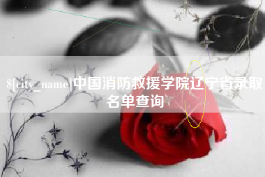 灌南中国消防救援学院辽宁省录取名单查询