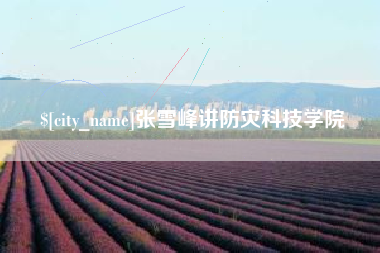 灌南张雪峰讲防灾科技学院