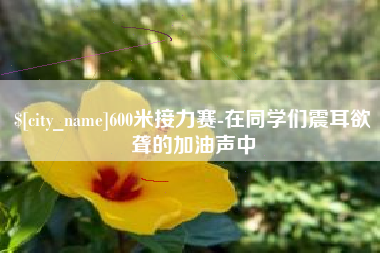 灌南600米接力赛-在同学们震耳欲聋的加油声中
