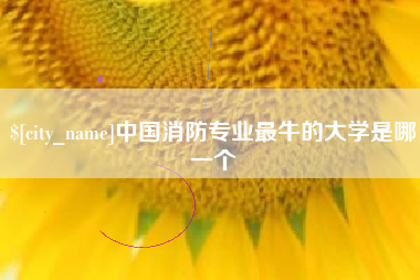 灌南中国消防专业最牛的大学是哪一个