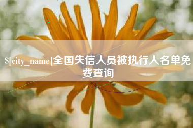 灌南全国失信人员被执行人名单免费查询