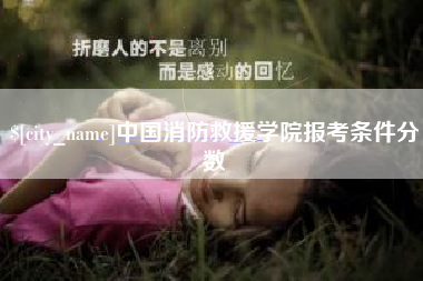 灌南中国消防救援学院报考条件分数