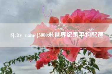灌南5000米世界纪录平均配速