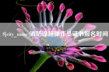 灌南消防设施操作员证书报名时间