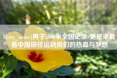 灌南男子5000米全国记录-更是承载着中国田径运动员们的热血与梦想