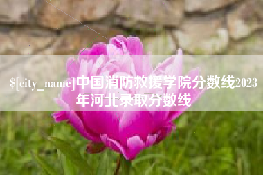 灌南中国消防救援学院分数线2023年河北录取分数线