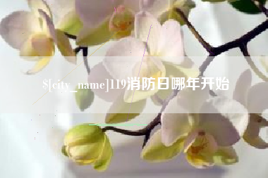 灌南119消防日哪年开始