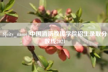 灌南中国消防救援学院招生录取分数线2021
