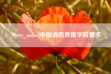 灌南中国消防救援学院要求
