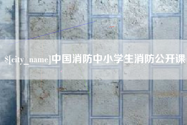 灌南中国消防中小学生消防公开课