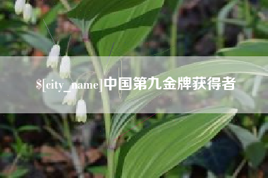 灌南中国第九金牌获得者