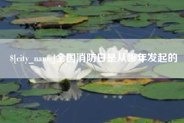 灌南全国消防日是从哪年发起的