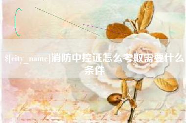 灌南消防中控证怎么考取需要什么条件