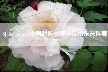 灌南中国消防救援学院山东选科要求