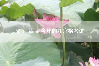 灌南今年的九宫格考试