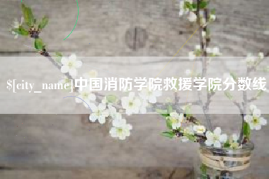 灌南中国消防学院救援学院分数线